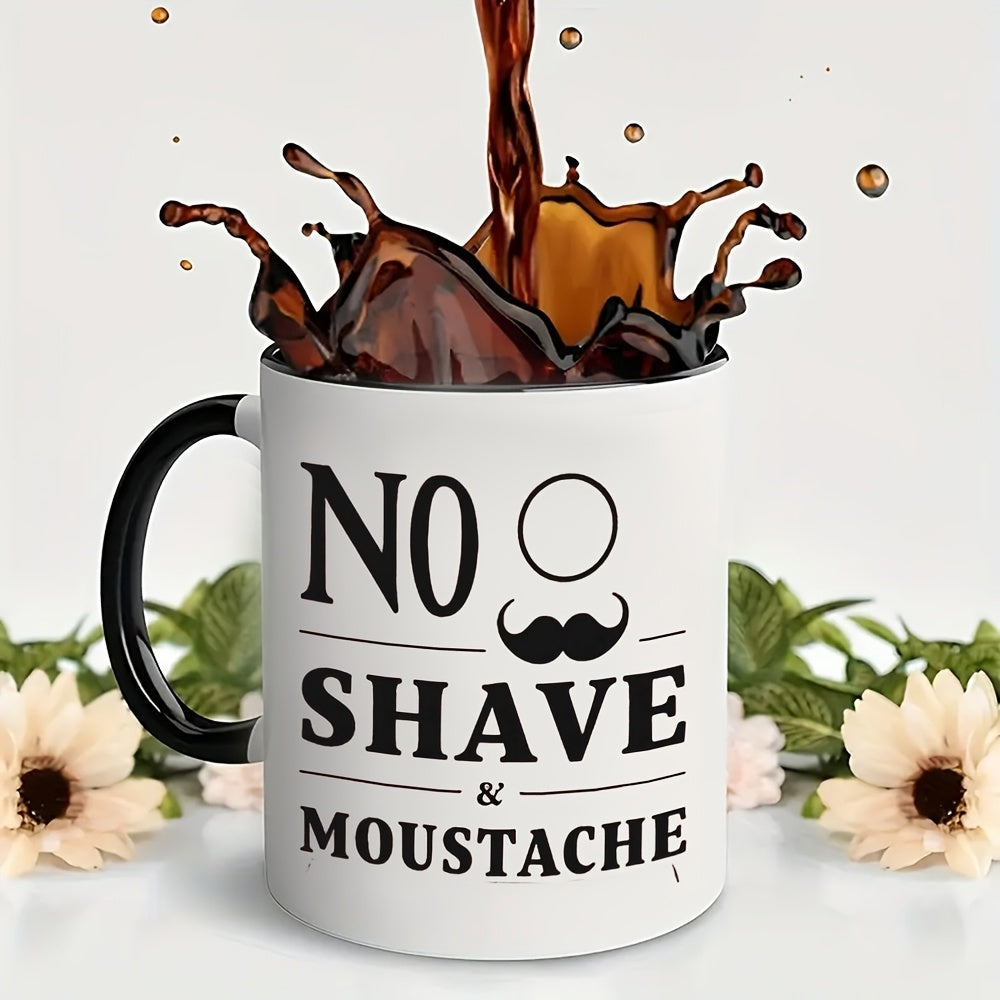 Tailorly Black Accent 11 oz Mug - no shave moustache