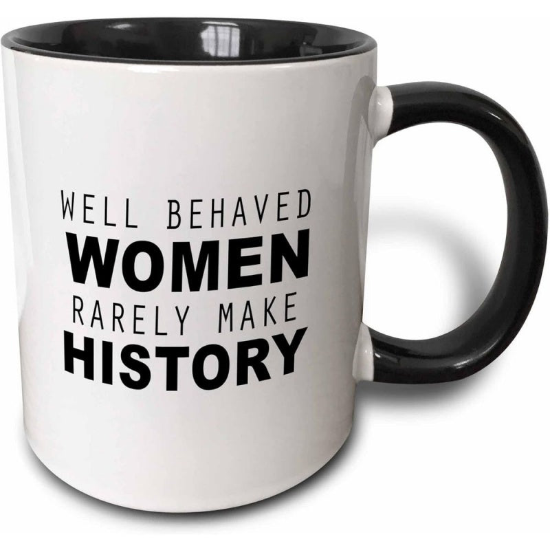 Tailorly Black Accent 11 oz Mug - women rarely mug with rim slogan suitable for office tea or empowering gift for women no _d5d6fad2cc9f497a9001adec9a6d8843
