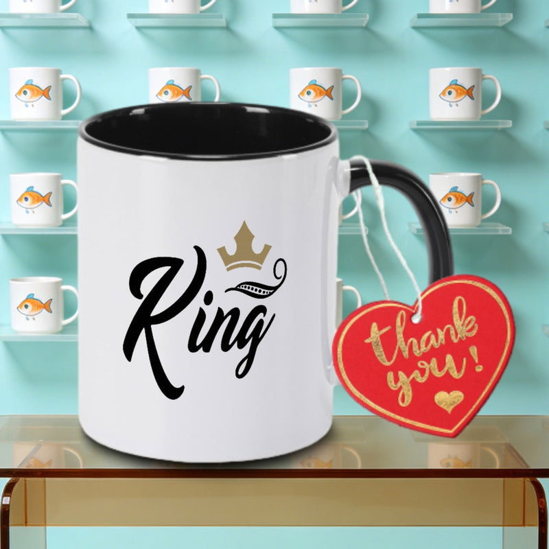 Tailorly Black Accent 11 oz Mug - King with Logo