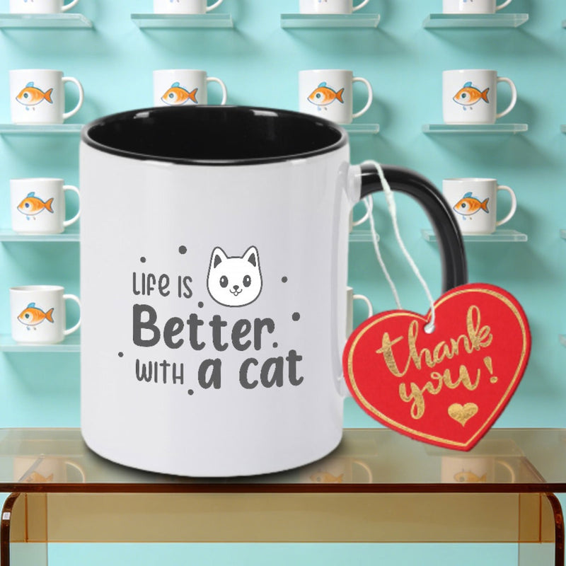Tailorly Black Accent 11 oz Mug - Cats logo