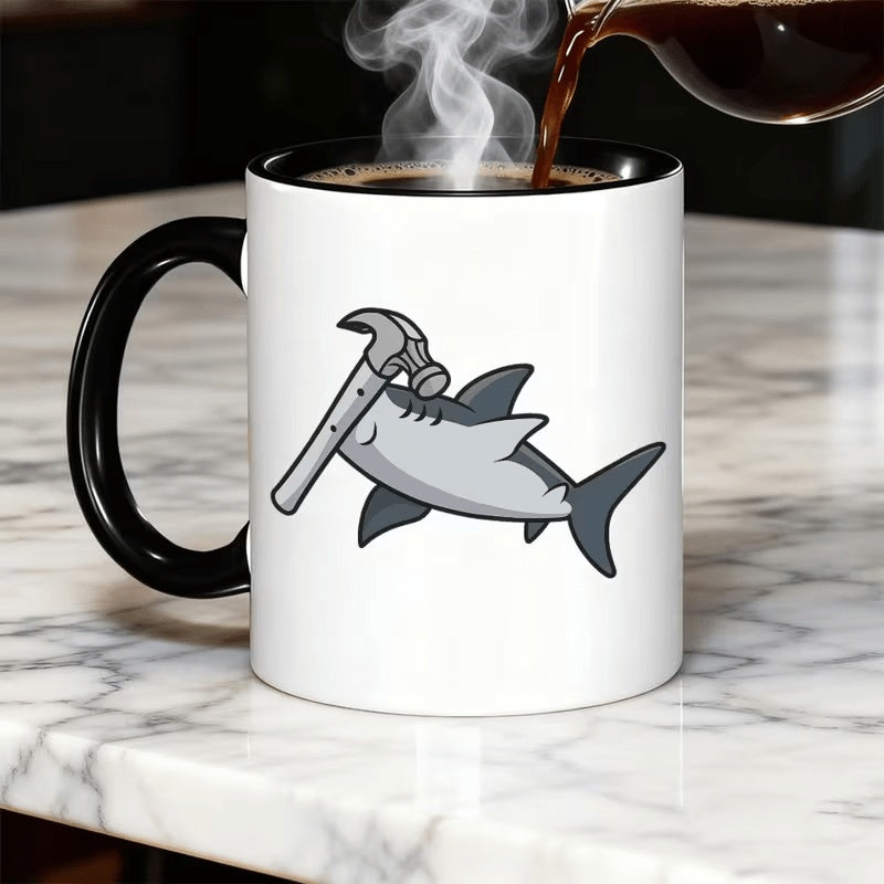 Tailorly Black Accent 11 oz Mug - for design mug reusable dishwasher safe ideal for beer and travel adorable gray for gift for enthusiasts birthday