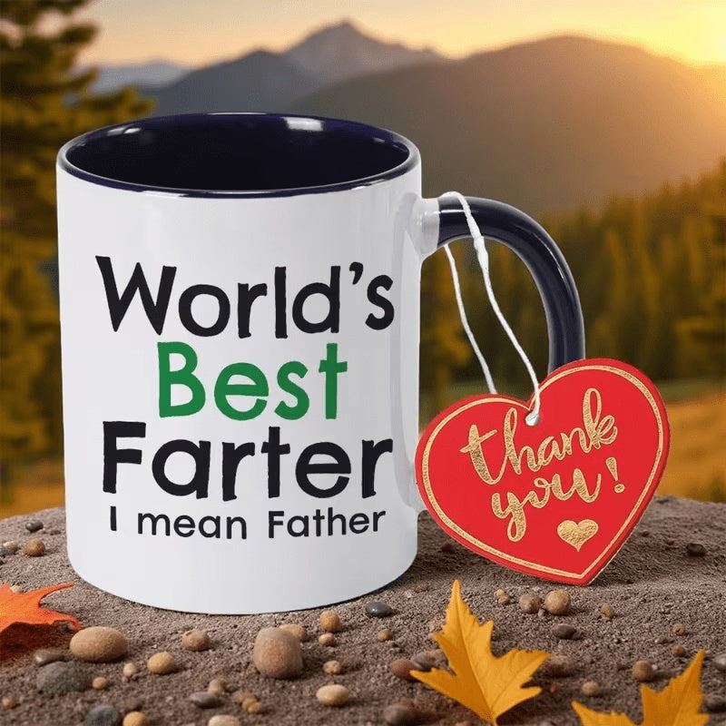 Tailorly Black Accent 11 oz Mug - a mug labeled referring to for dad shatterproof featuring with a father motif holds 11 ounces 350 milliliters