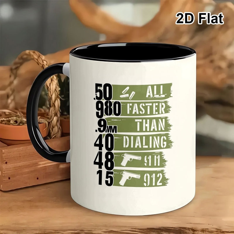 Tailorly Black Accent 11 oz Mug - funny graphic all faster than tea text