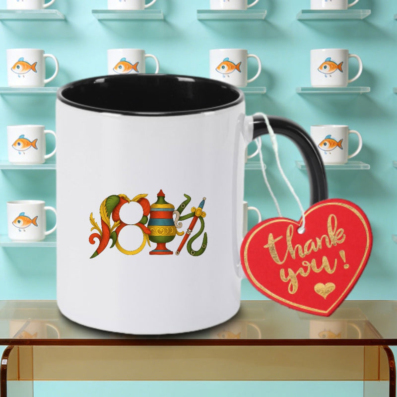 Tailorly Black Accent 11 oz Mug - Playing Card Design