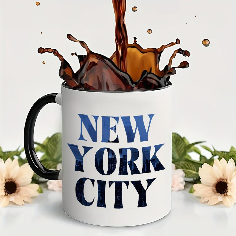 Tailorly Black Accent 11 oz Mug - single ceramic mug featuring a 11oz capacity suitable for office coffee shops as gifts for festivals easy to