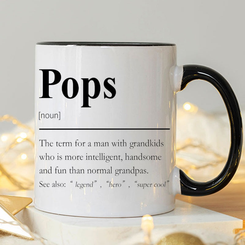Tailorly Black Accent 11 oz Mug - humorous grandpa quotes