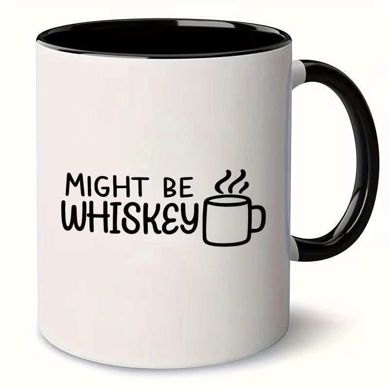 Tailorly Black Accent 11 oz Mug - whiskey lettering