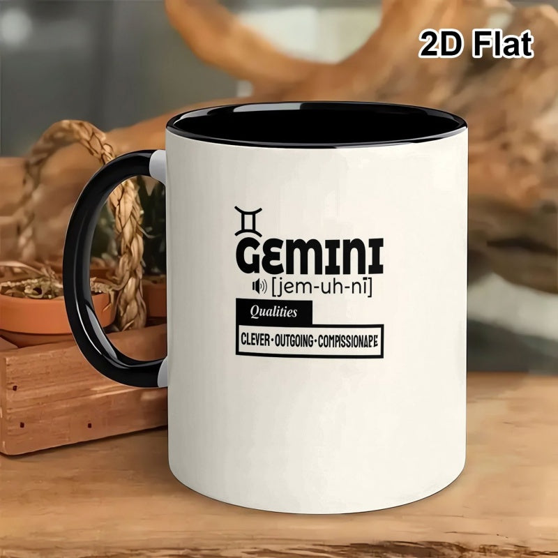 Tailorly Black Accent 11 oz Mug - zodiac astrology design