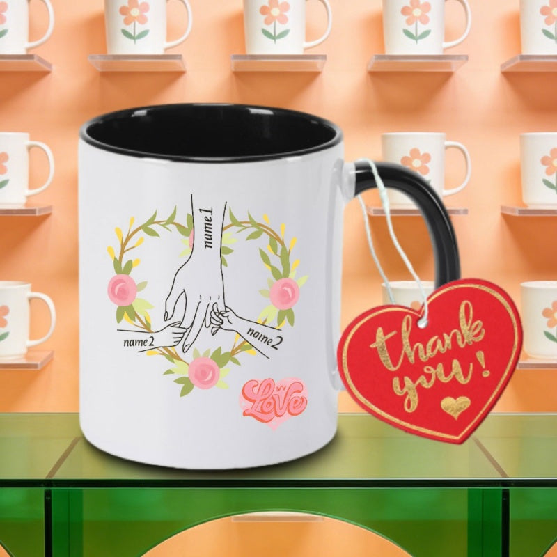 Tailorly Black Accent 11 oz Mug - hand