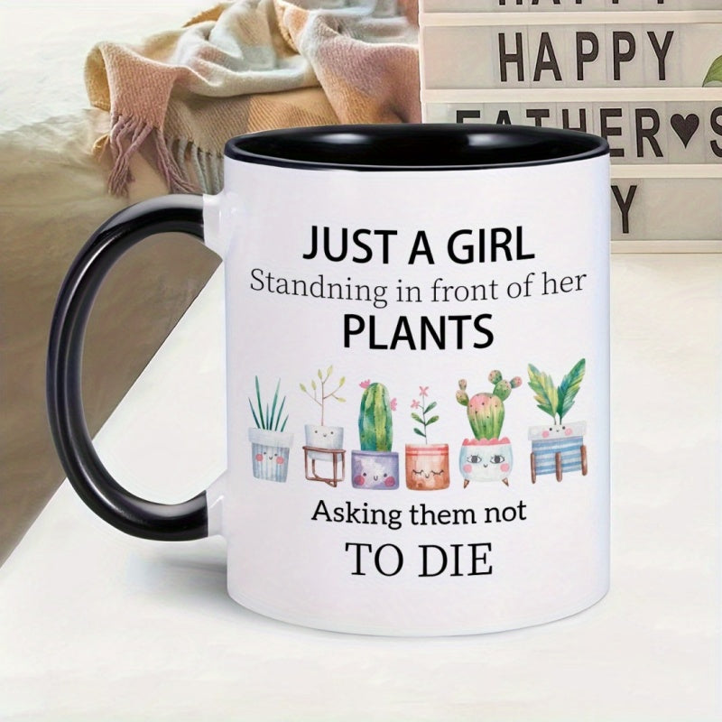 Tailorly Black Accent 11 oz Mug - plants not to die