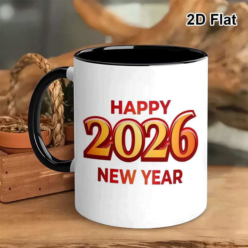 Tailorly Black Accent 11 oz Mug - year 2026 with this 11oz porcelain mug featuring a black rim and handle perfect as a festive valentines day present for