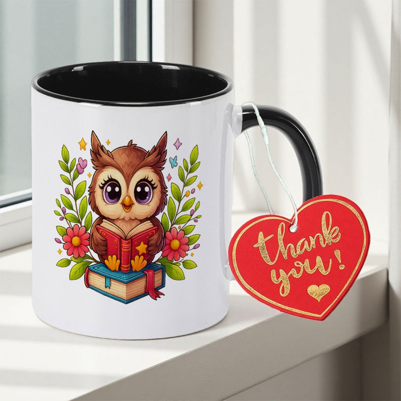 Tailorly Black Accent 11 oz Mug - Floral
