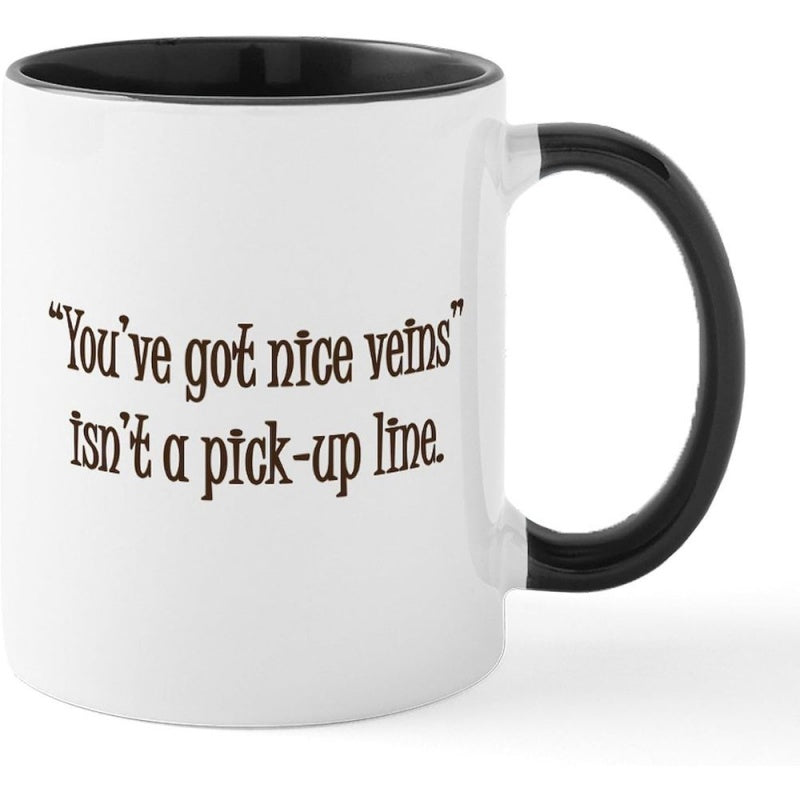 Tailorly Black Accent 11 oz Mug - phlebotomists designs