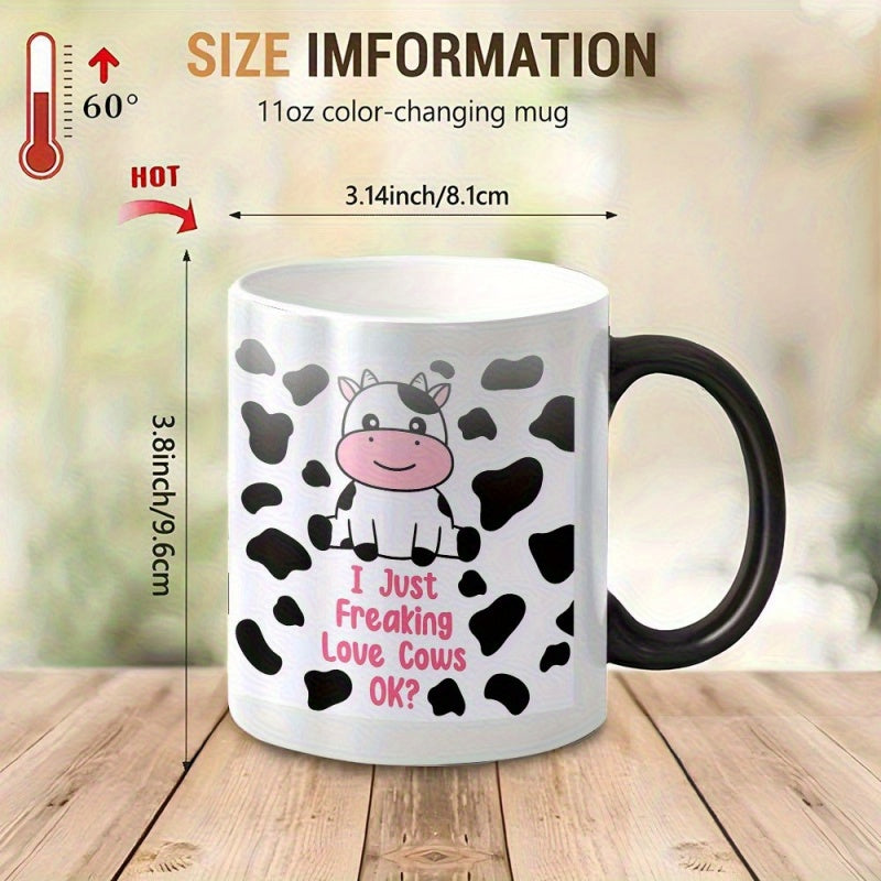 Tailorly Black Accent 11 oz Mug - cow theme