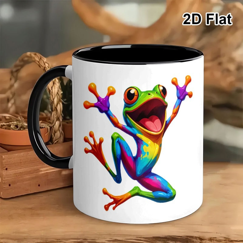 Tailorly Black Accent 11 oz Mug - colorful black handle