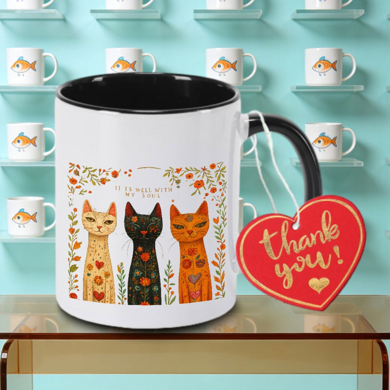 Tailorly Black Accent 11 oz Mug - Vibrant Logo