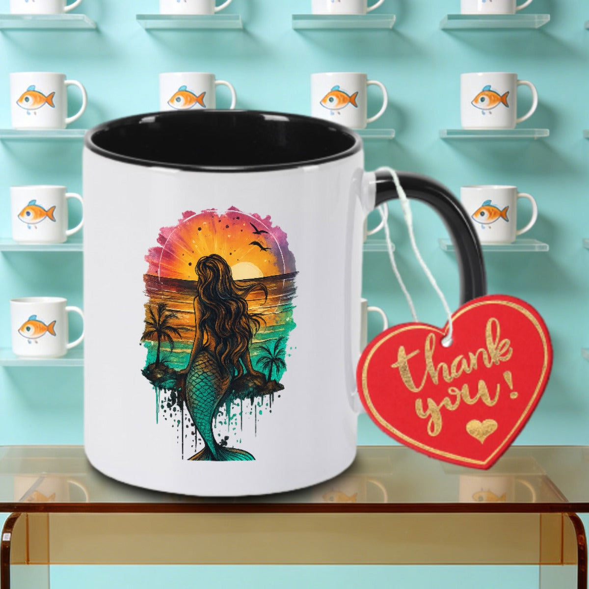 Tailorly Black Accent 11 oz Mug - One Logo