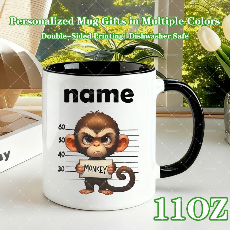Tailorly Black Accent 11 oz Mug - custom name text