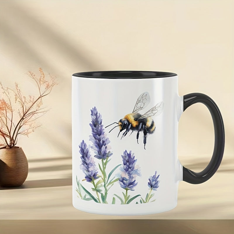 Tailorly Black Accent 11 oz Mug - lavender design