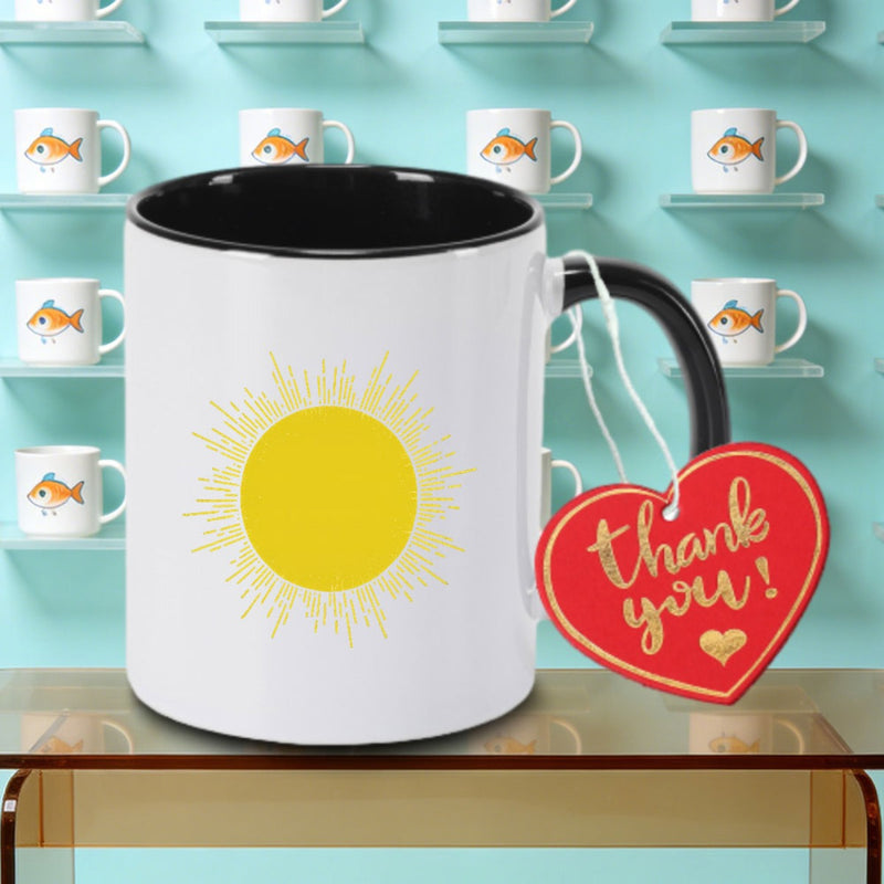 Tailorly Black Accent 11 oz Mug - A Colorful Ceramic Mug Coffee Tea Or . This Holiday Gift Is Ideal for Home Use And a Thoughtful Present for