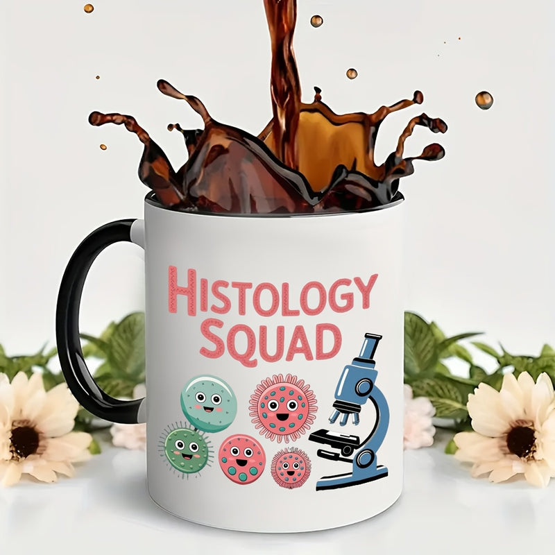 Tailorly Black Accent 11 oz Mug - cute histology squad text and graphics
