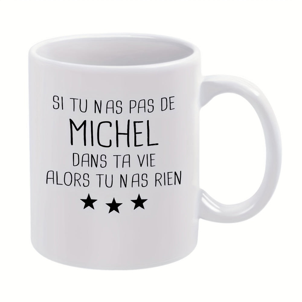 Tailorly White Ceramic 11 oz Mug - Clean Minimalist Featuring Bold Hand Written Typography Mug