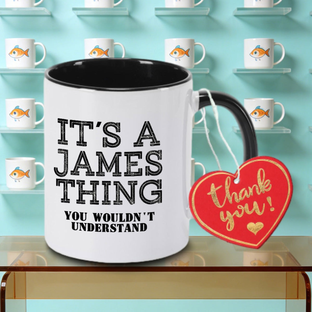 Tailorly Black Accent 11 oz Mug - A THING Logo