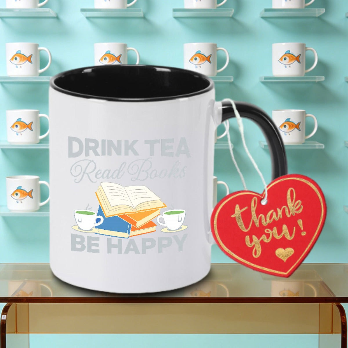 Tailorly Black Accent 11 oz Mug - Kawaii Logo