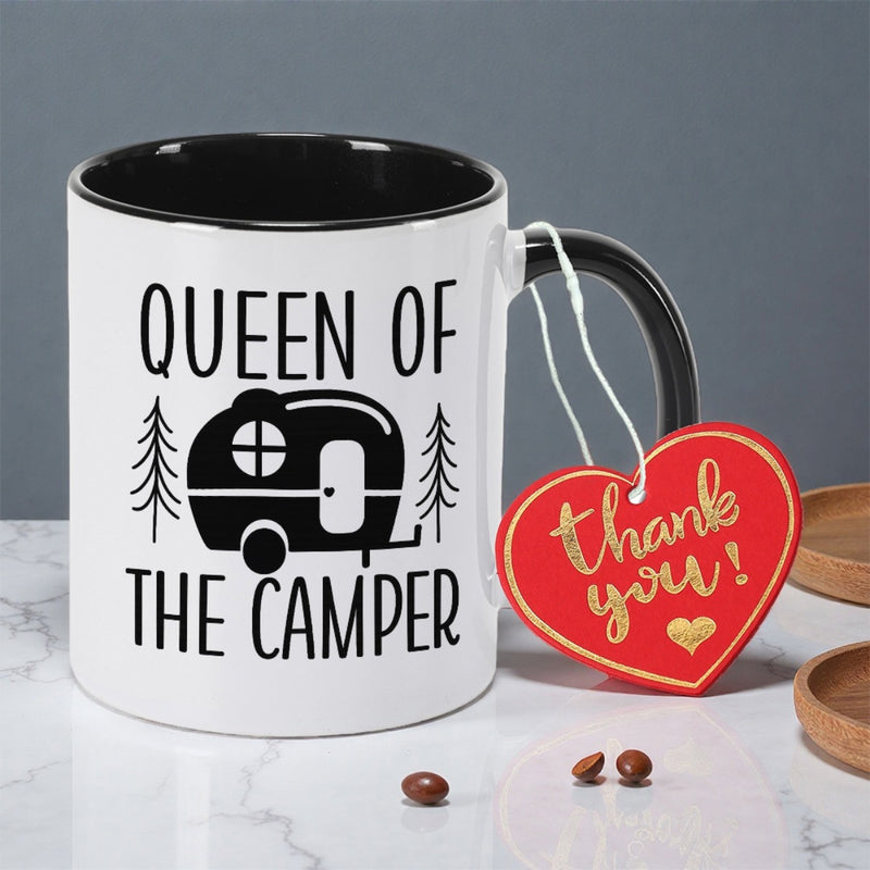 Tailorly Black Accent 11 oz Mug - queen print