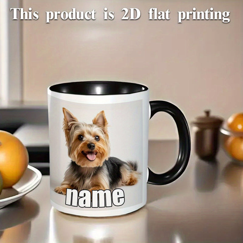 Tailorly Black Accent 11 oz Mug - cute yorkshire terrier