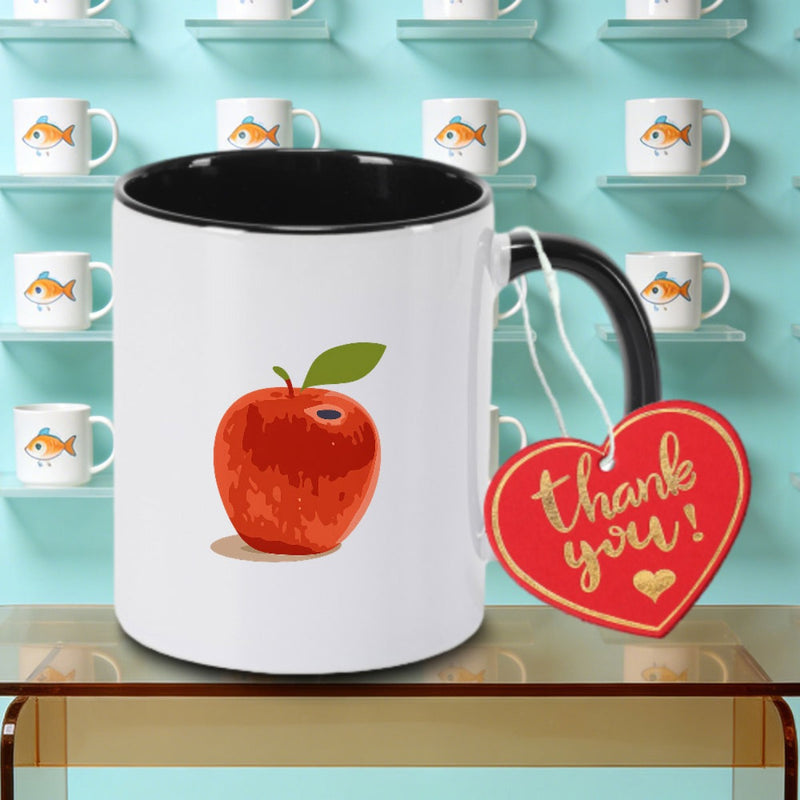 Tailorly Black Accent 11 oz Mug - Red illustration design