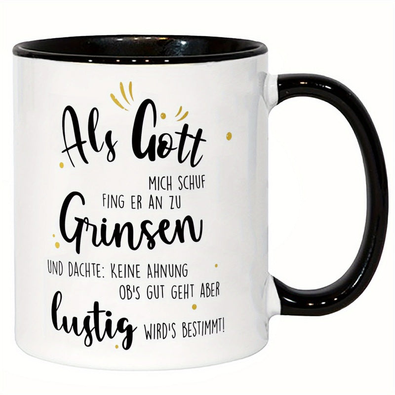 Tailorly Black Accent 11 oz Mug - german quote inspirational message