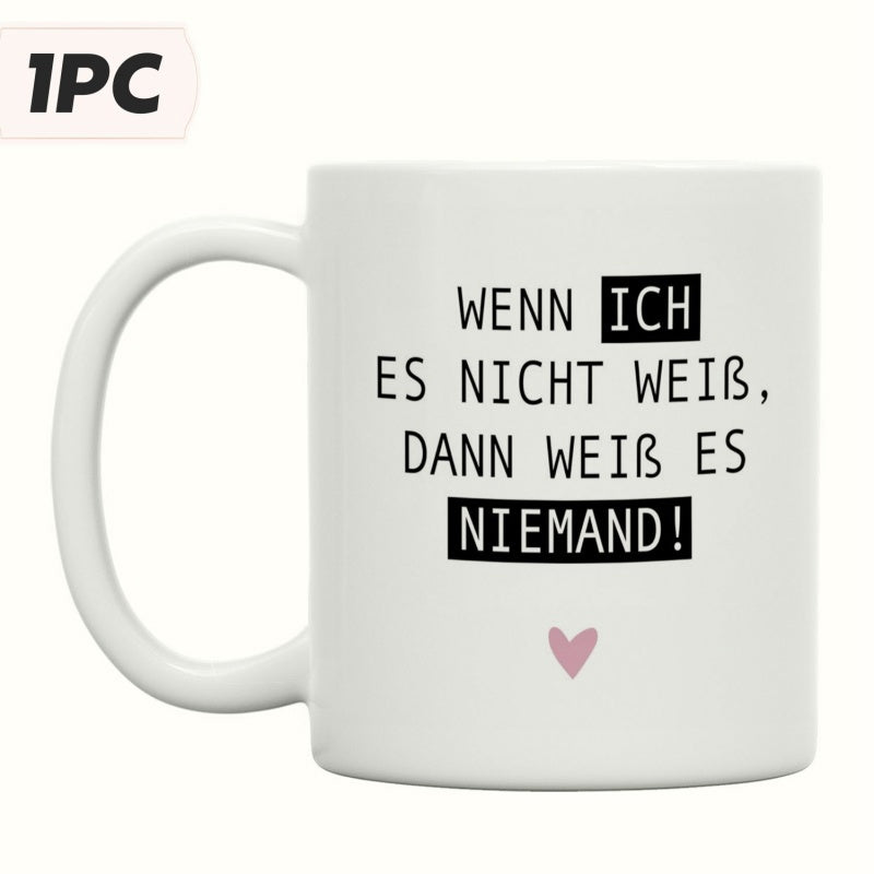 Tailorly White Ceramic 11 oz Mug - Minimalist Pink Symbol With Clean Lines On Smooth Polished Surface Heart