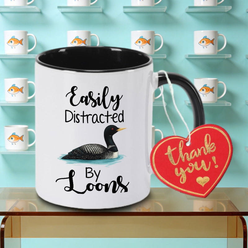 Tailorly Black Accent 11 oz Mug - geese