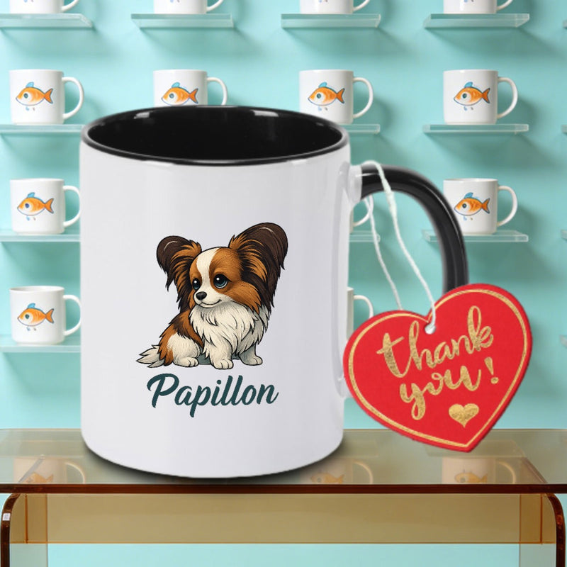 Tailorly Black Accent 11 oz Mug - Cute Dog Sticker