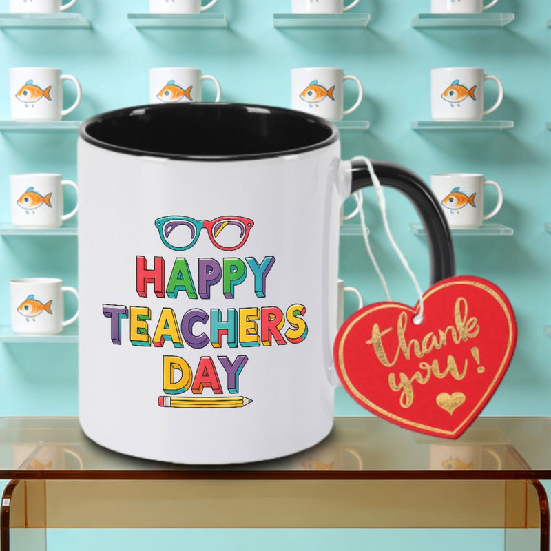 Tailorly Black Accent 11 oz Mug - Teachers Logo
