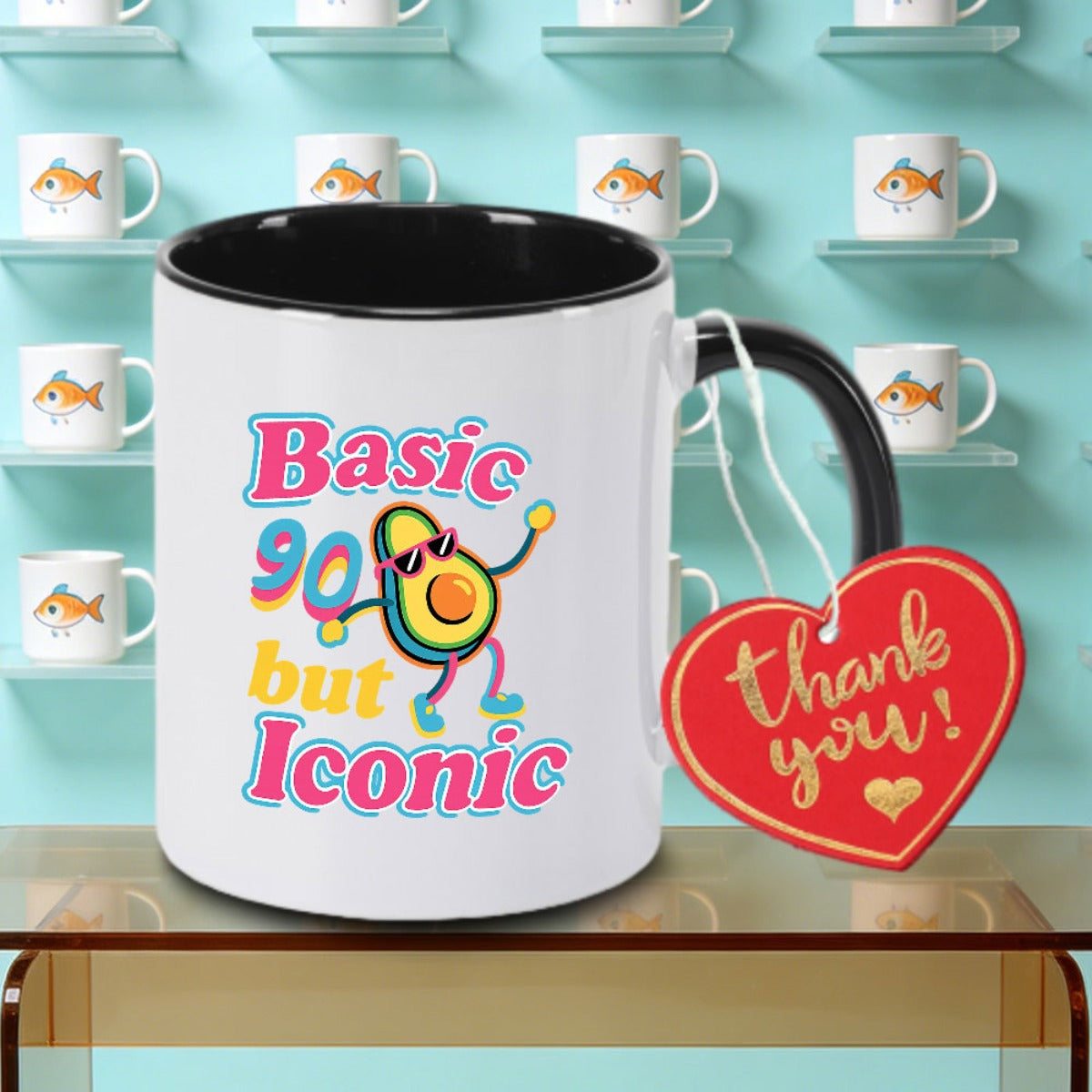 Tailorly Black Accent 11 oz Mug - Basic But Iconic Text Logo