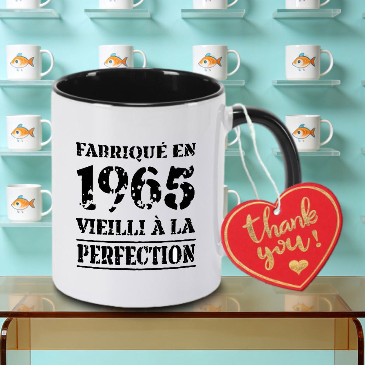 Tailorly Black Accent 11 oz Mug - Vintage 1965