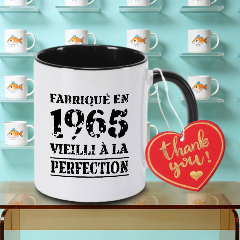 Tailorly Black Accent 11 oz Mug - Vintage 1965