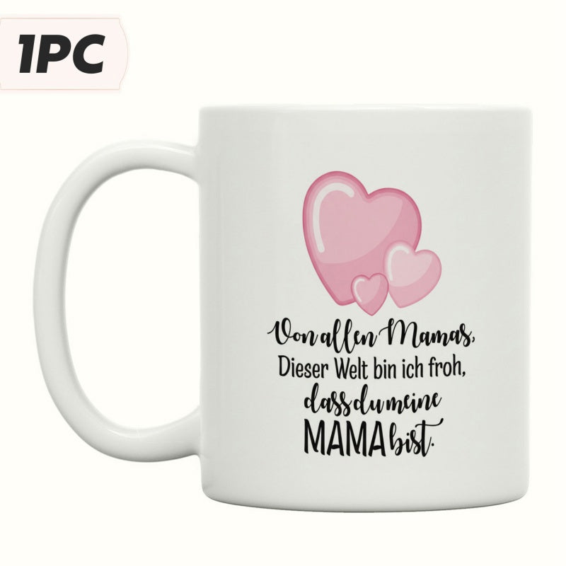 Tailorly White Ceramic 11 oz Mug - Soft Pink Gradients Floating Together In A Sweet And Loving Aesthetic Heart