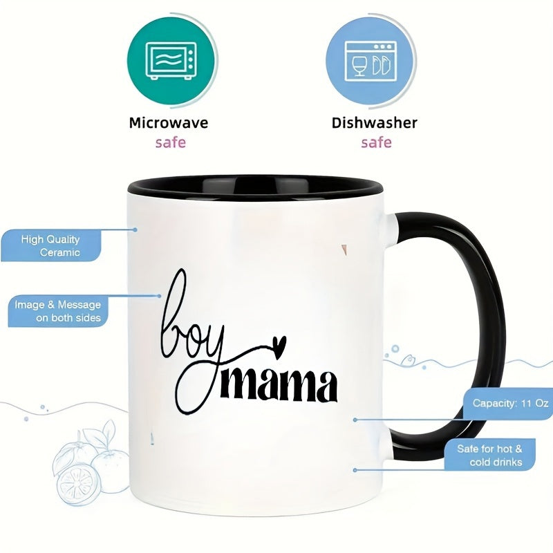 Tailorly Black Accent 11 oz Mug - coffee and sarcasm lovers text