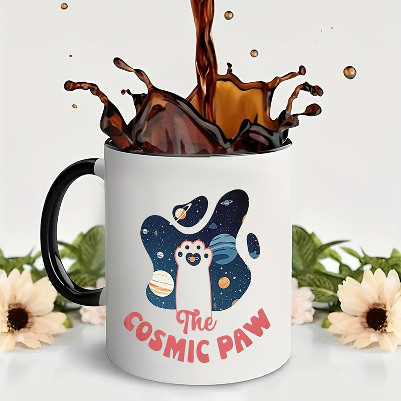 Tailorly Black Accent 11 oz Mug - paw design