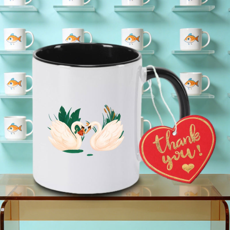 Tailorly Black Accent 11 oz Mug - Dragon Design