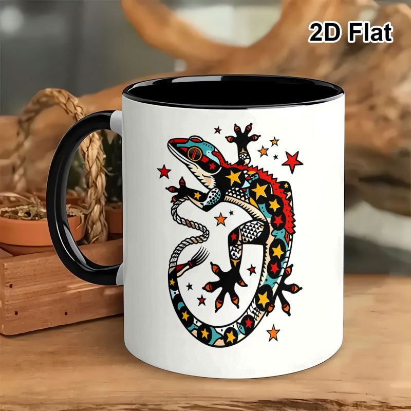 Tailorly Black Accent 11 oz Mug - vibrant starry