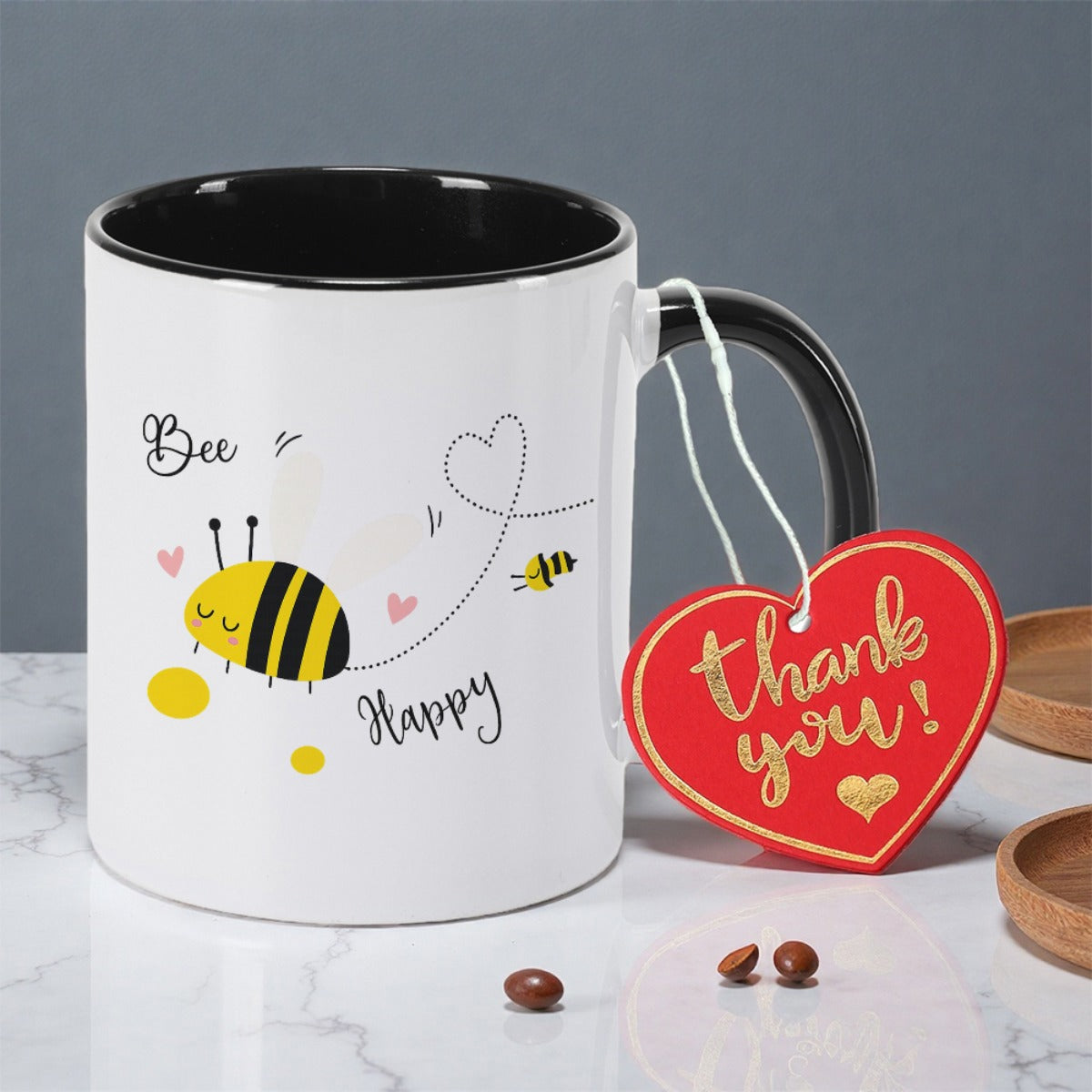 Tailorly Black Accent 11 oz Mug - cute print double sided print
