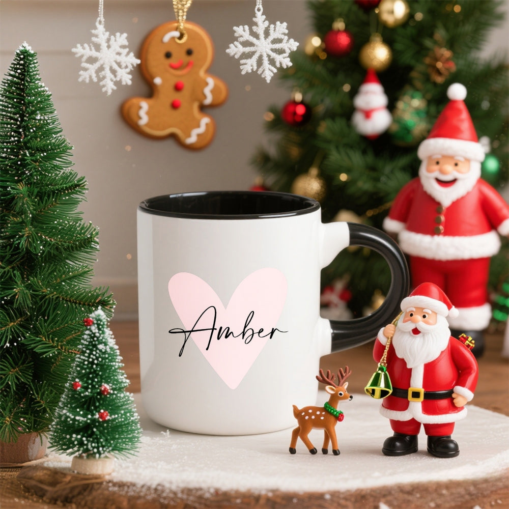 Tailorly Black Accent 11 oz Mug - Custom Picture Text or Logo or name