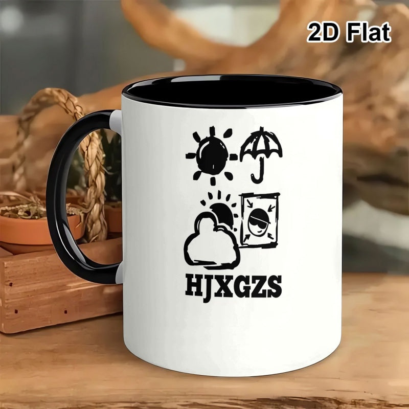Tailorly Black Accent 11 oz Mug - weather icons