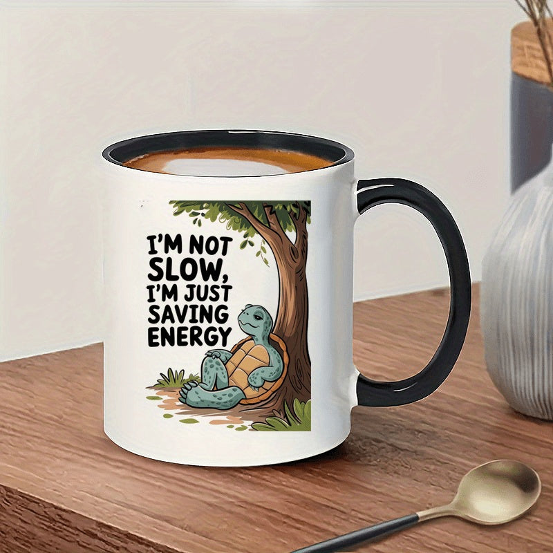 Tailorly Black Accent 11 oz Mug - i am washed or in the dishwasher text