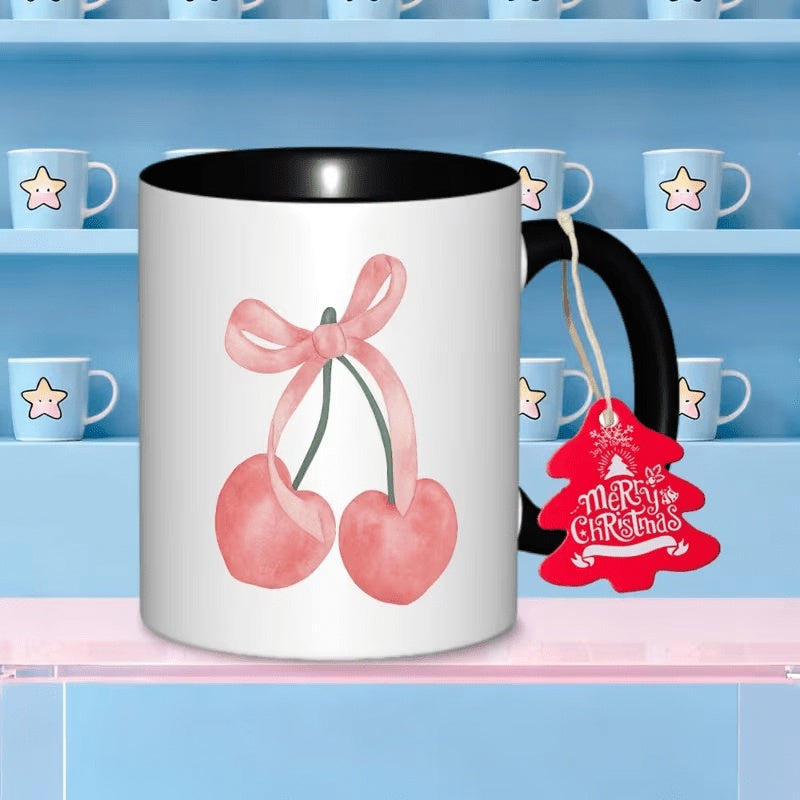 Tailorly Black Accent 11 oz Mug - cherry design logo