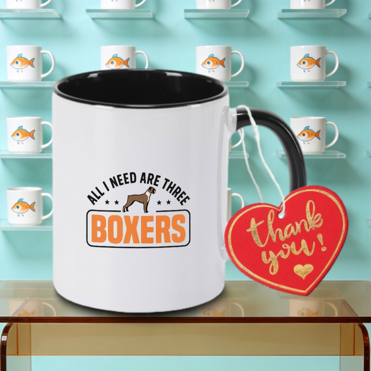Tailorly Black Accent 11 oz Mug - Is Boxing Logo